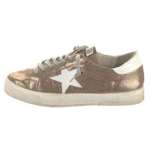 Women's Metallic Gold May Golden Goose Sneakers